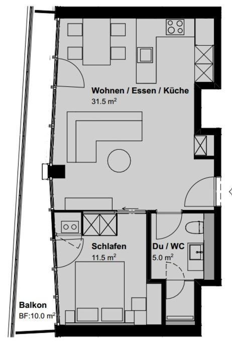 Spacious 1 Bedroom Apartment With Balcony Цюрих Экстерьер фото